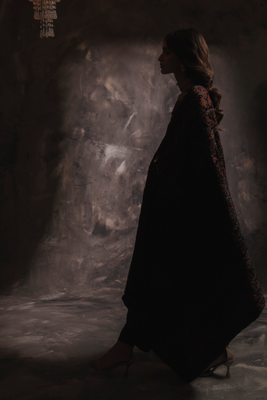 long silk dress with sleeves
