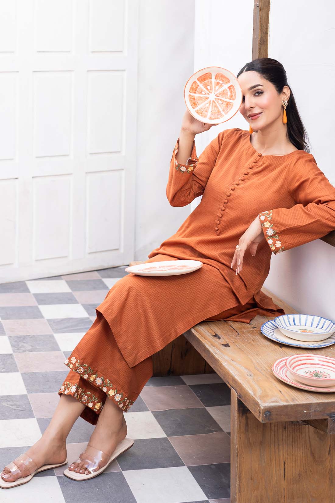 embroidered maxi dress